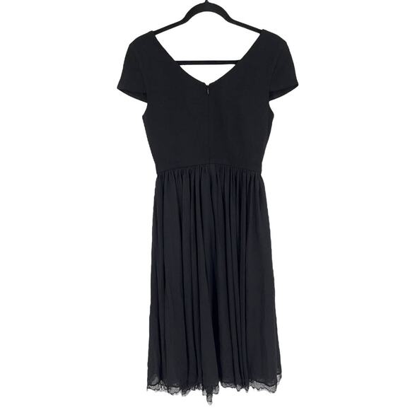 Dress the Population dress Corey Chiffon Fit & flare cocktail black Small S - Picture 5 of 5